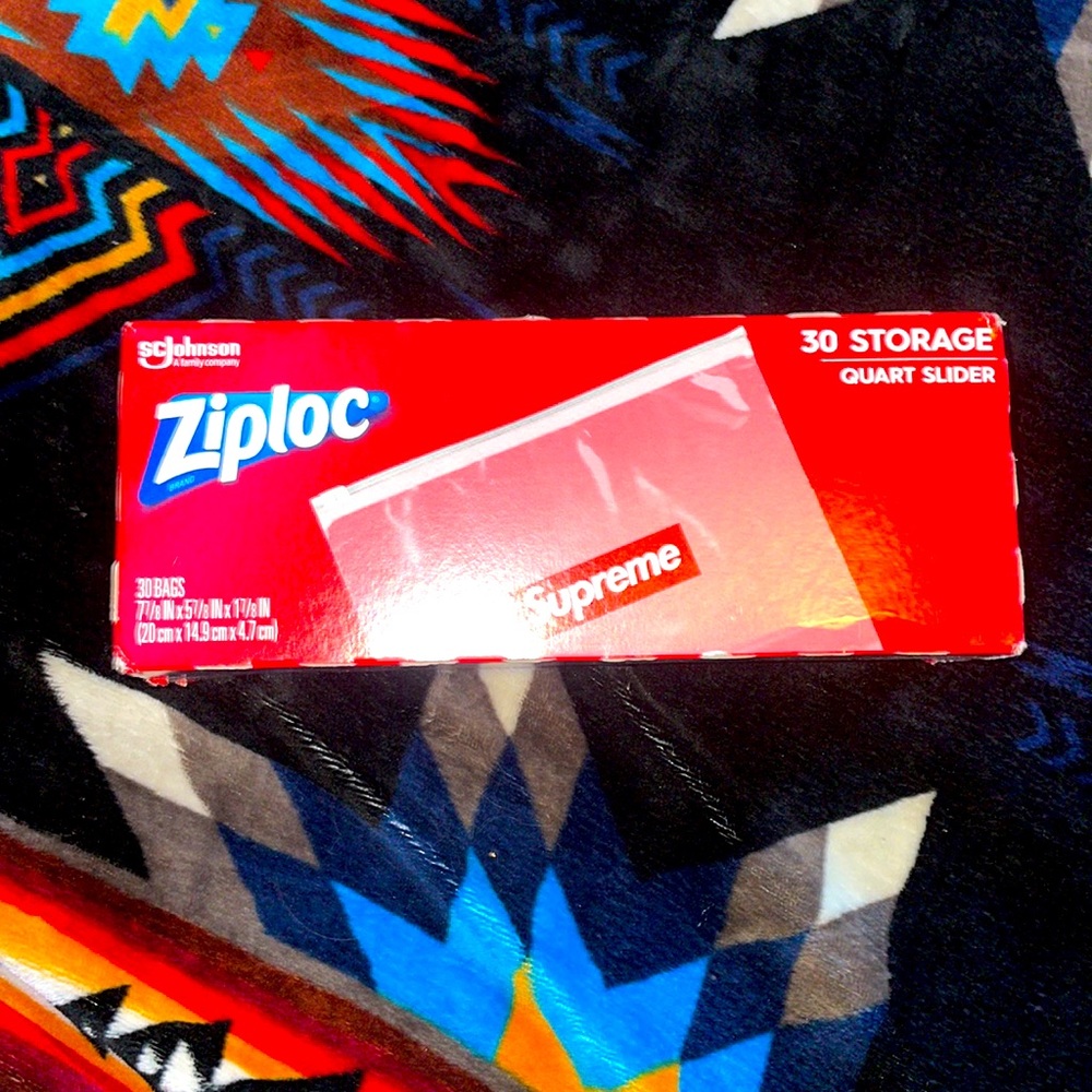 supreme X ziploc bags (lot of 3) !!! ss20